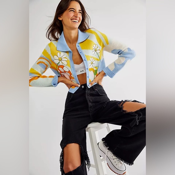 House of Sunny Big Bloom Cardigan Sweater - Picture 2 of 16